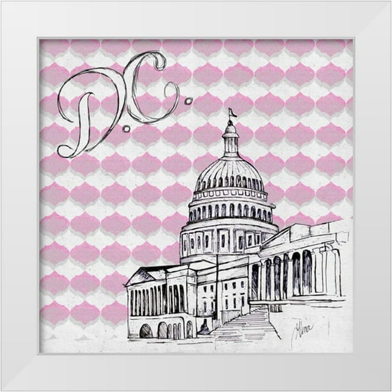 Ritter, Gina 20x20 White Modern Wood Framed Museum Art Print Titled - Textile D.C.