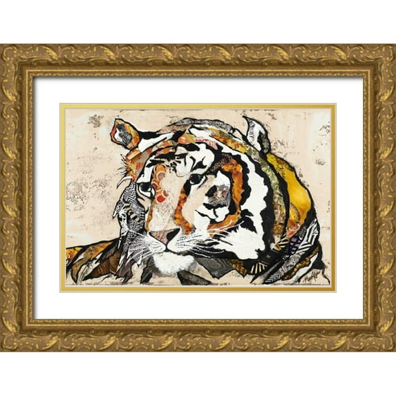 Ritter, Gina 24x17 Gold Ornate Wood Framed with Double Matting Museum Art Print Titled - Out Of The Jungle I