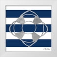thumbnail image 1 of Ritter, Gina 26x26 White Modern Wood Framed Museum Art Print Titled - Silver Coastal on Blue Stripe IV, 1 of 4