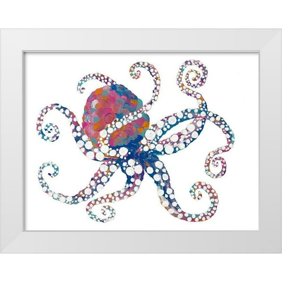 Ritter, Gina 32x25 White Modern Wood Framed Museum Art Print Titled - Dotted Octopus I