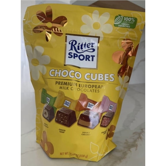 Ritter Sport Choco Cubes Premium European Milk Chocolates 15.48 Ounce Assorted