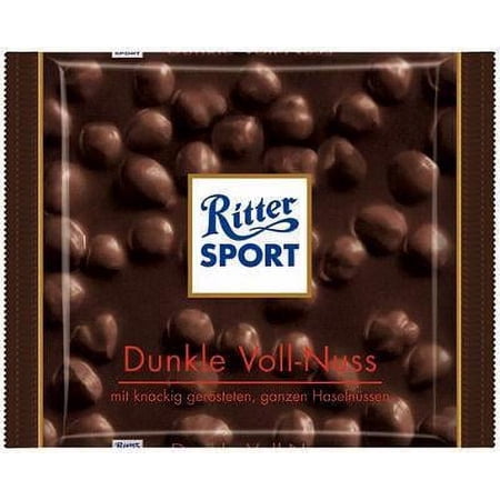 Ritter Sport DARK Chocolate with Whole Hazelnuts, 100g