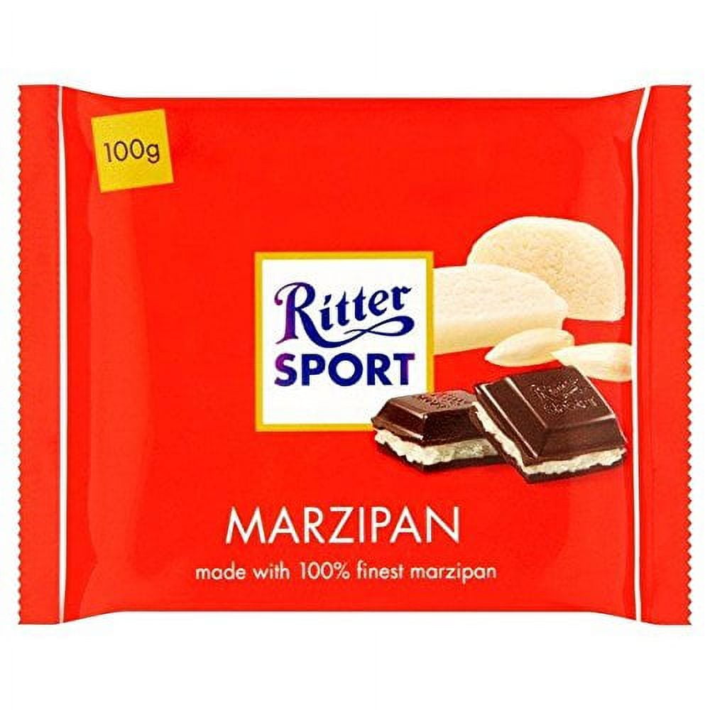 Ritter Sport Marzipan Dark Chocolate 100g / 3.52 Oz- Pack of 6