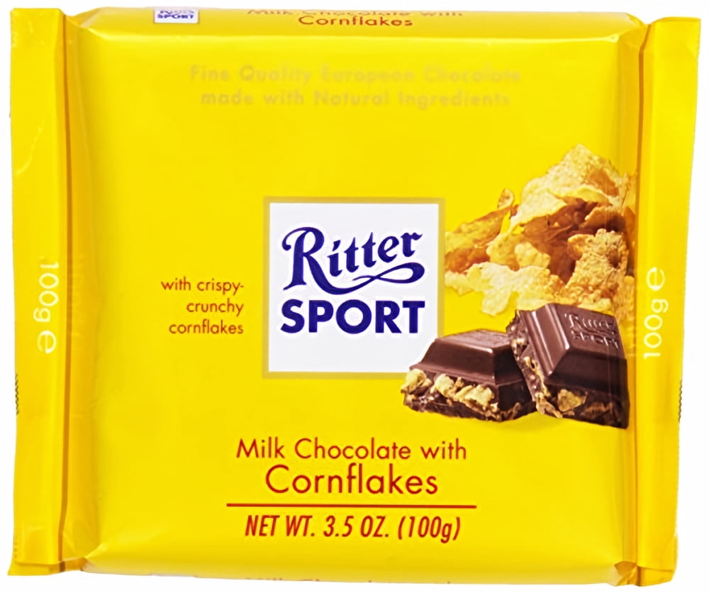 Ritter Sport Milk Chocolate with Cornflakes (Pack of 32)
