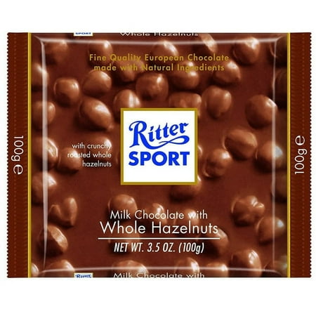 Ritter Sport Milk Chocolate with Whole Hazelnuts 100g