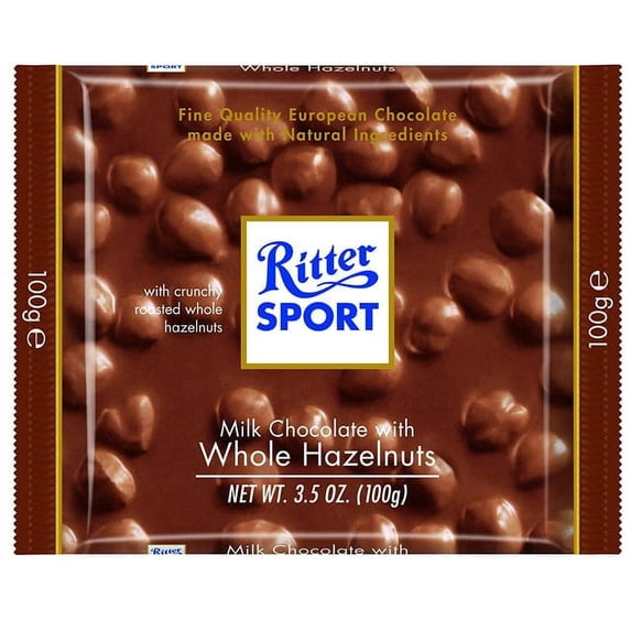 Ritter Sport Milk Chocolate with Whole Hazelnuts 100g