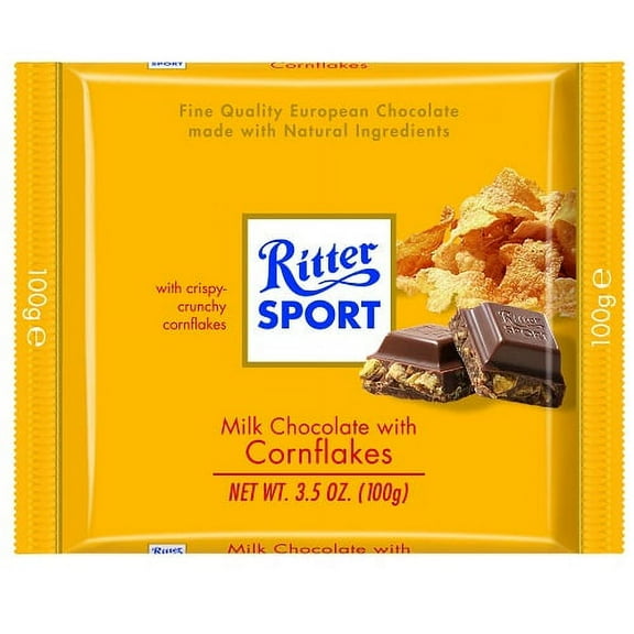 Ritter Sport Milk chocolate with Cornflakes 100g (Pack of 5)