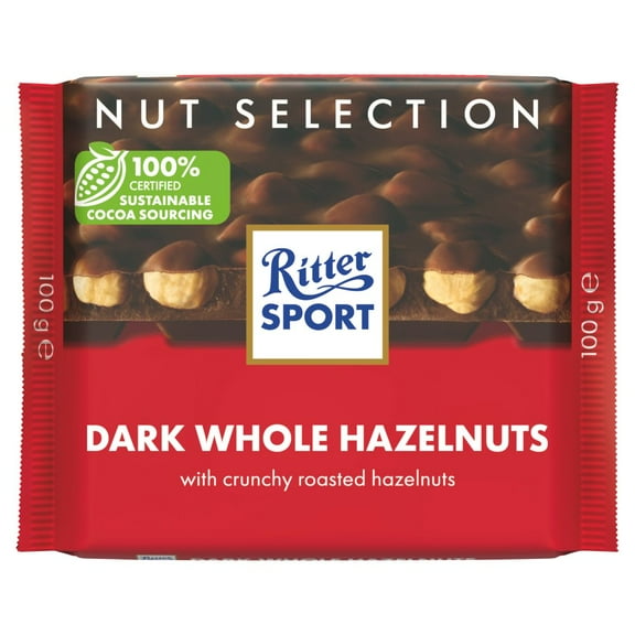 Ritter Sport Nut Selection Dark Whole Hazelnuts 100g (pack of 5)