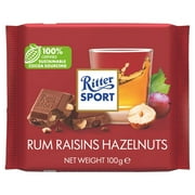 Ritter Sport Rum, Raisin & Hazelnuts Milk Chocolate - 100g