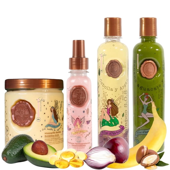 Ritual Botanico Organic Keratin | Treatment to straighten, repair, and relax hair | Natural, organic, and vegan ingredients | Product of Colombia | 4-piece kit