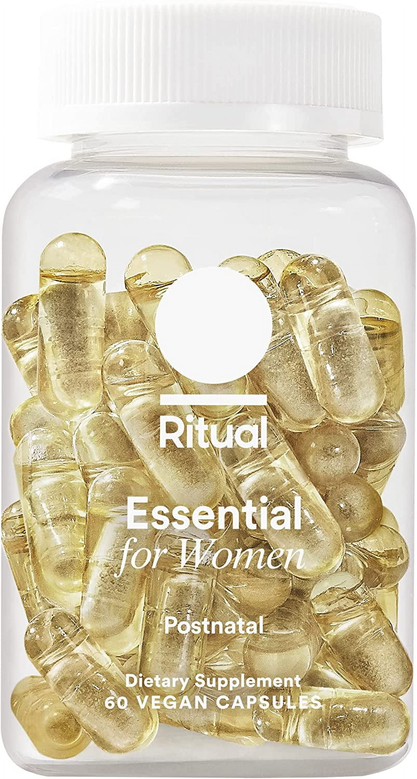 Ritual Essential for Women Postnatal Multivitamin - Postpartum Vitamin - Omega-3 DHA & Choline for Lactation Support, Vitamin A, C, D3 & Zinc for Immune Function Support*, B12, Iodine, Biotin, 30 Day