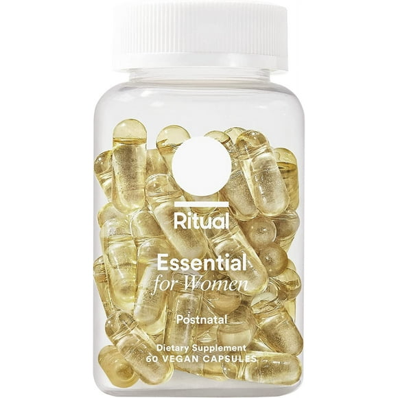 Ritual Essential for Women Postnatal Multivitamin Postpartum Vitamin with Omega 3 DHA, Vitamins A, C, D3, Zinc, B12, Biotin, Iodine