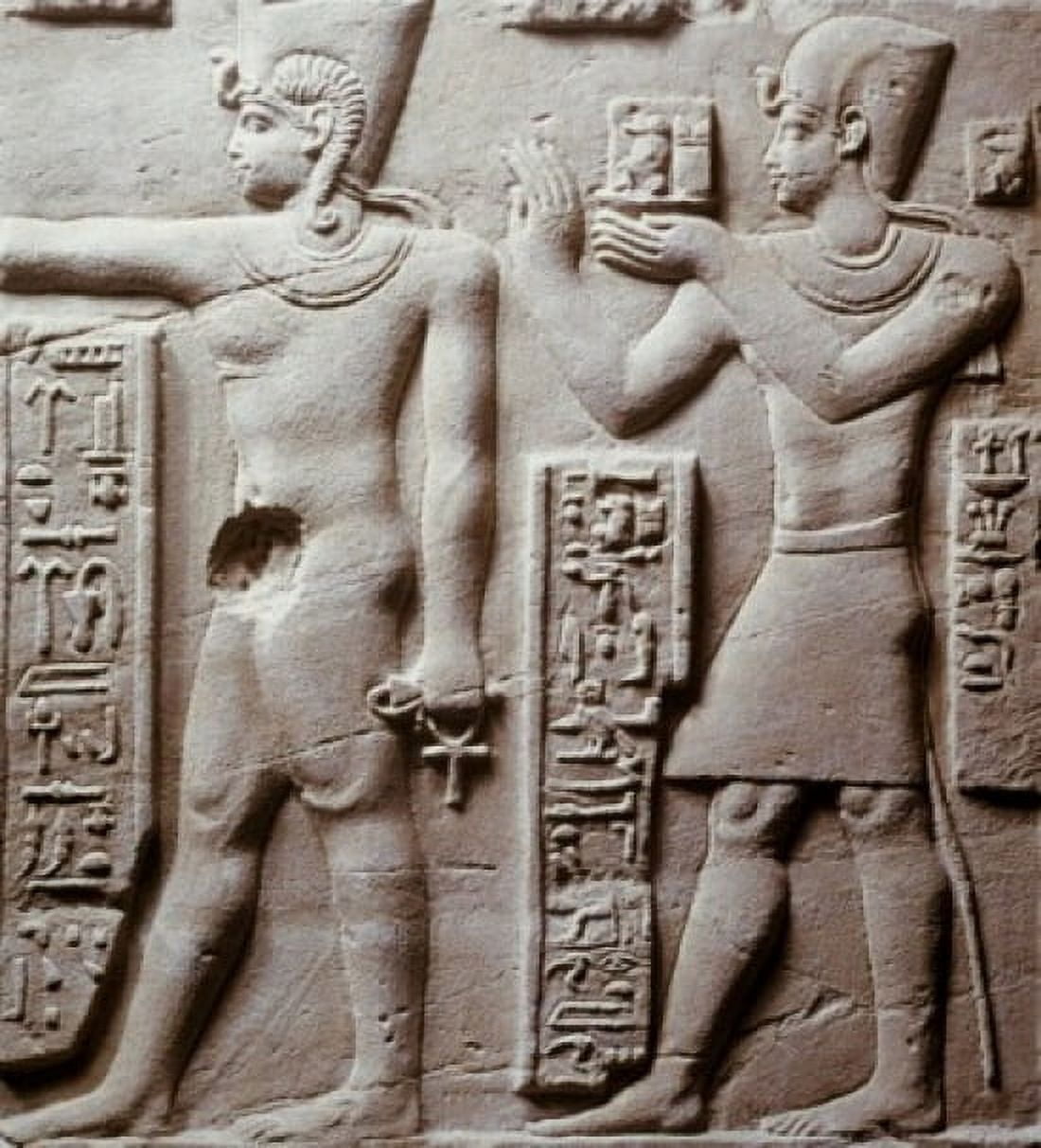Ritual Scene 100 BC Egyptian Art(- ) Relief Staatliche Museen Preussischer Kulturbesitz (Agyptisches Museum und Papyrussammlung) Berlin Canvas Art - (18 x 24)
