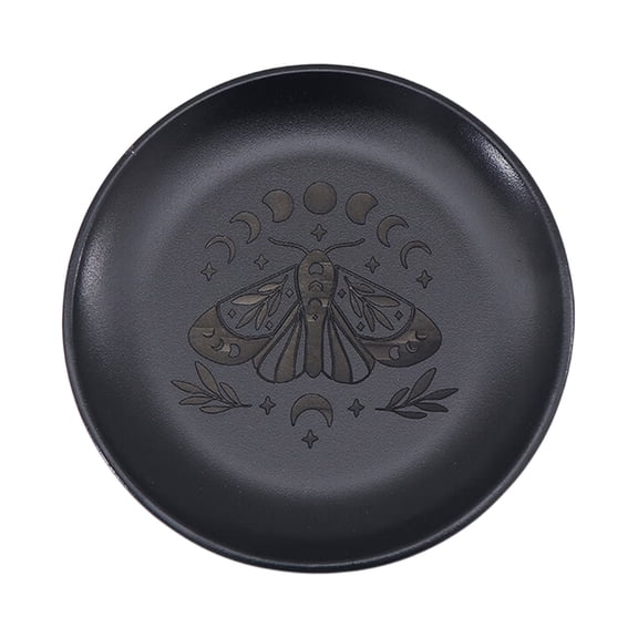 Ritual Tray Altars Plate Stainless Steel Candlestick Round Plate Decorative Tea Light Stand Jewelry Tray Enduring