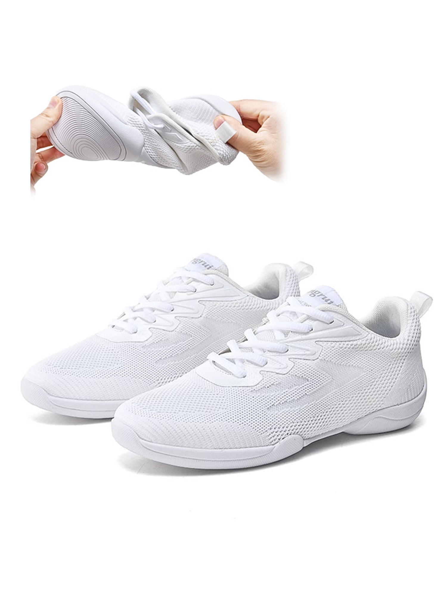 Ritualay Girls Cheer Shoes Competition Lace Up Athletic Cheerleading