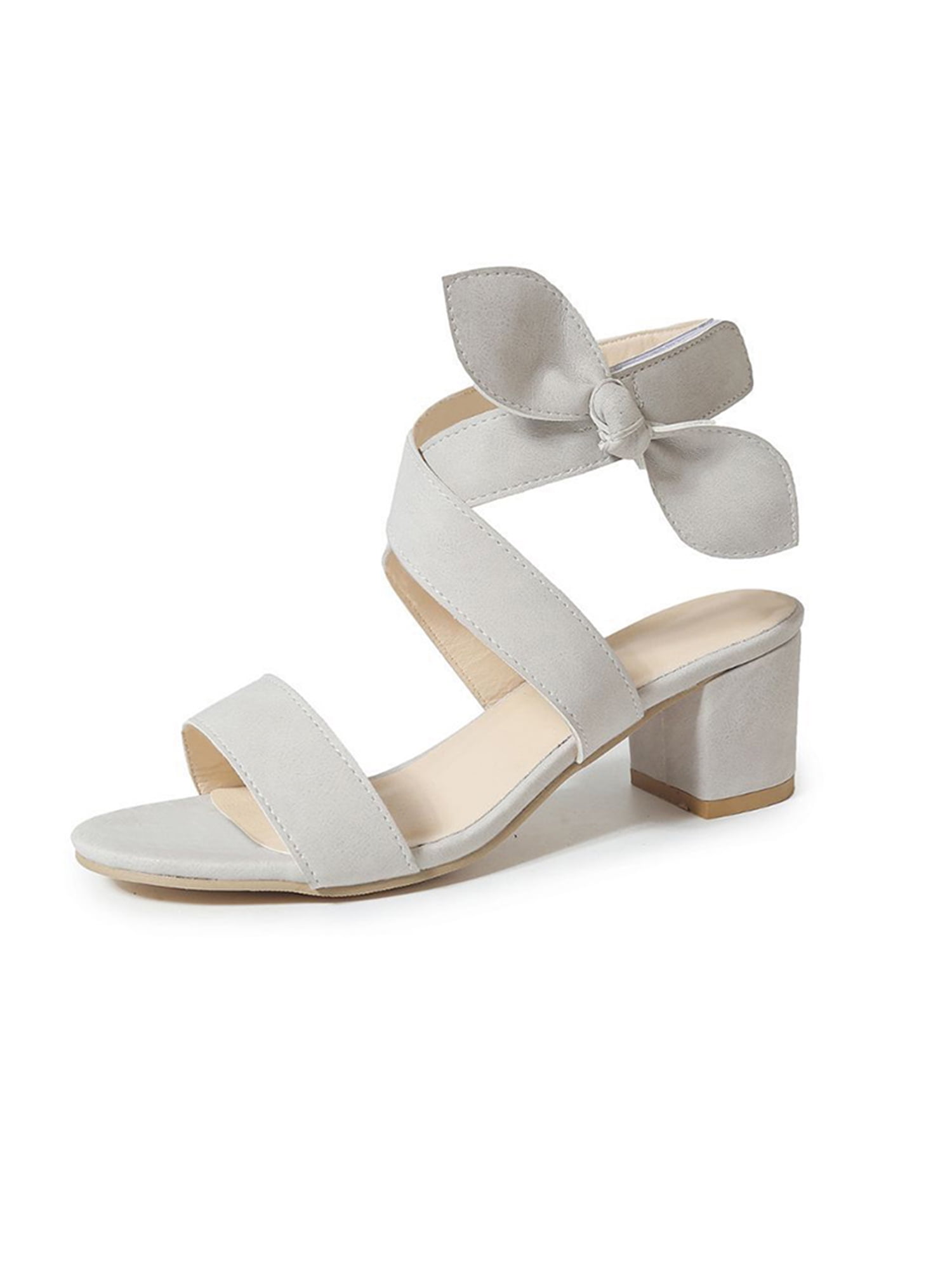 White summer sandals low heel new arrivals