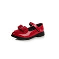 thumbnail image 1 of Ritualay Mary Jane Shoes for Girls Bow Dress Shoes Comfort Casual Uniform School Shoes(Little Kid/Big Kid) Red 9C, 1 of 8