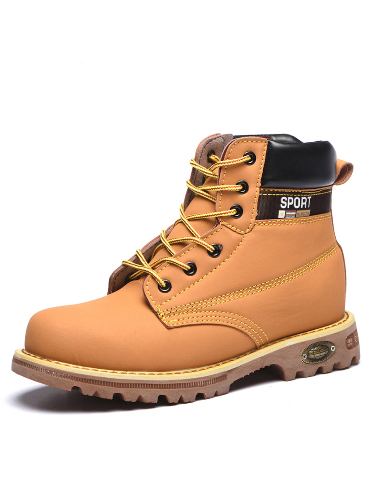 Ritualay Men Antismash Safety Boot Anticollision Leather Work Boots