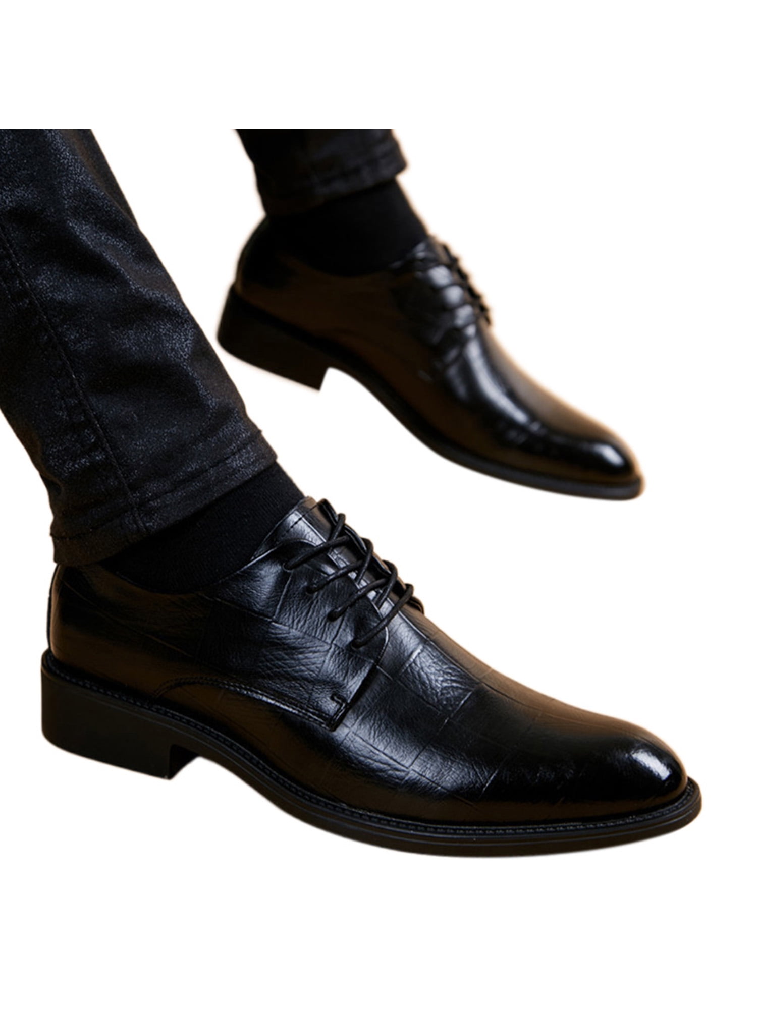 Black non top slip dress shoes