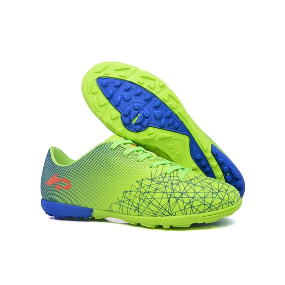 Ritualay Soccer Cleats for Boys Men Football Cleats Lace Up Soccer Shoes Football Shoes Sneakers Non Slip Training Shoes TF Cleats Green 4.5