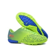 Ritualay Soccer Cleats for Boys Men Football Cleats Lace Up Soccer Shoes Football Shoes Sneakers Non Slip Training Shoes TF Cleats Green 7