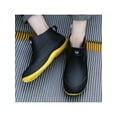 thumbnail image 1 of Ritualay Unisex Casual Slip On Rain Boots Comfortable Wear Resistant Low Top Bootie Garden Waterproof Flat Work Shoes, 1 of 7