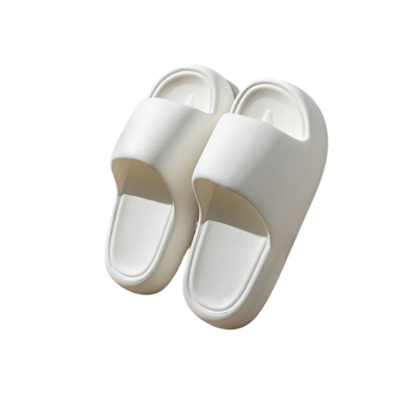 Ritualay Unisex Slides Slip On Platform Sandal Beach Slide Sandals Comfort Soft Casual Shoes Men Women Non-slip Footbeds White 8.5-9