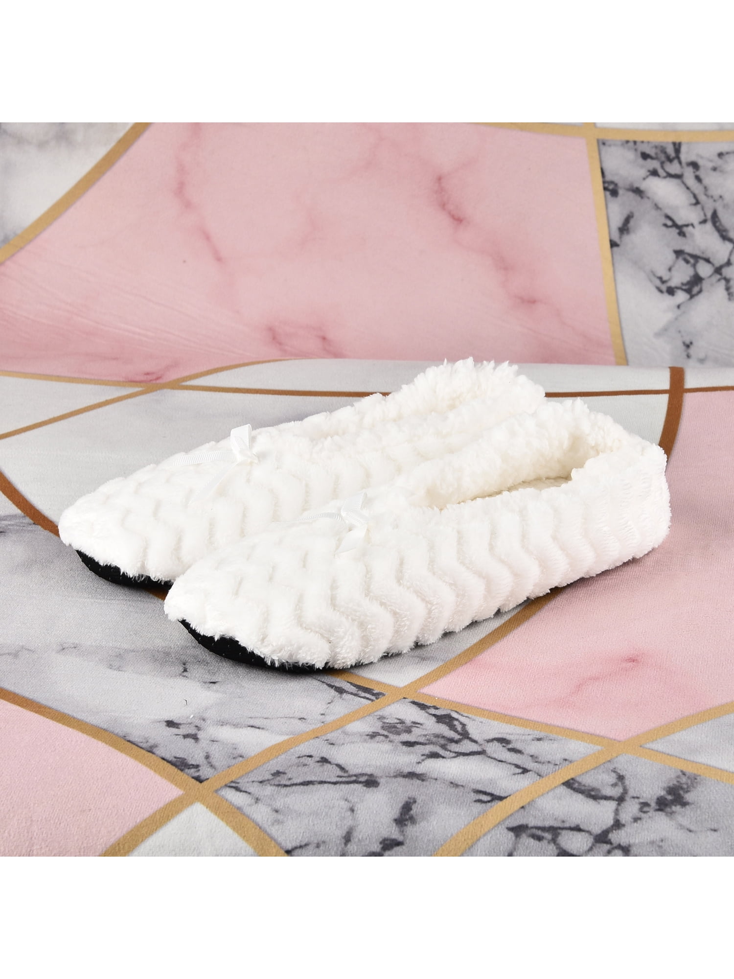 Ritualay Women's Sherpa Slipper Super Soft Fuzzy Cozy Slipper Socks for Women With Grippers