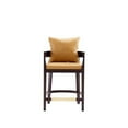 thumbnail image 1 of Manhattan Comfort Ritz 26.5" Faux Leather Counter Stool in Camel/Walnut, 1 of 5