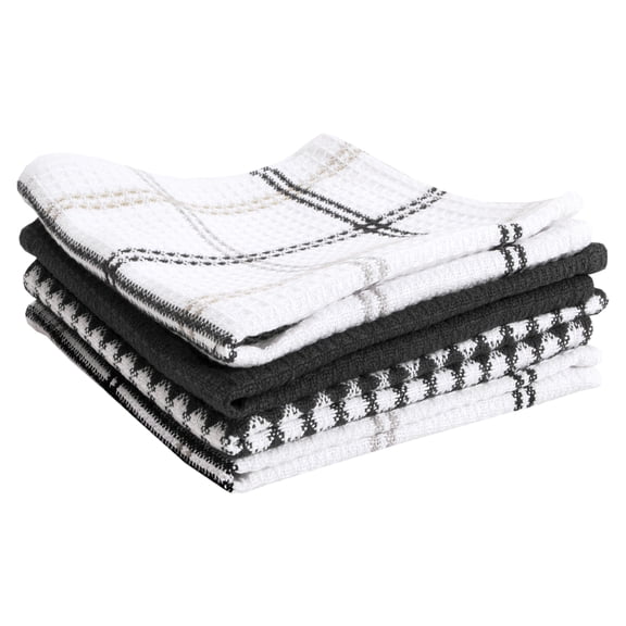 T-fal Premium Waffle Dish Cloths, 4-Pack, Neutral
