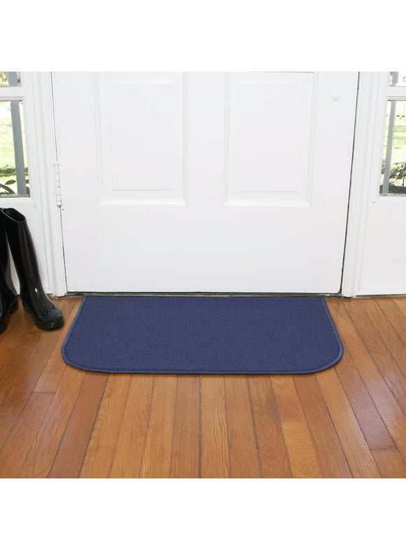 Ritz Accent Stain Resistant Kitchen Floor Rug 18 inch by 30 inch Blue