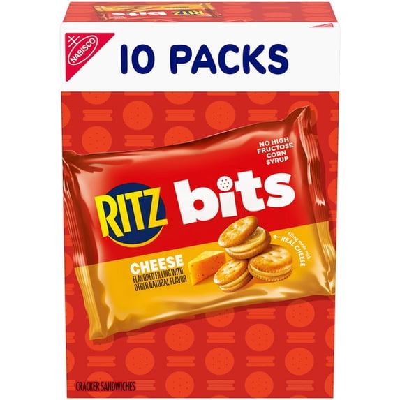 Ritz Bits Cheese Cracker Sandwiches Snack Packs – Individually Wrapped ...