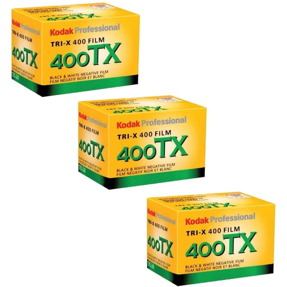 Kodak Tri-X 400TX Professional Black & White Film ISO 400, 35mm, 24 Exposures 3 Pack