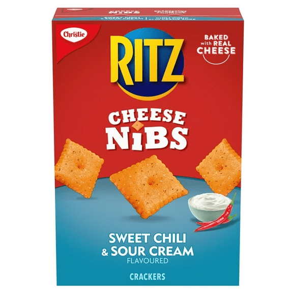 Ritz Cheese Nibs Sweet Chili & Sour Cream Crackers, 200g
