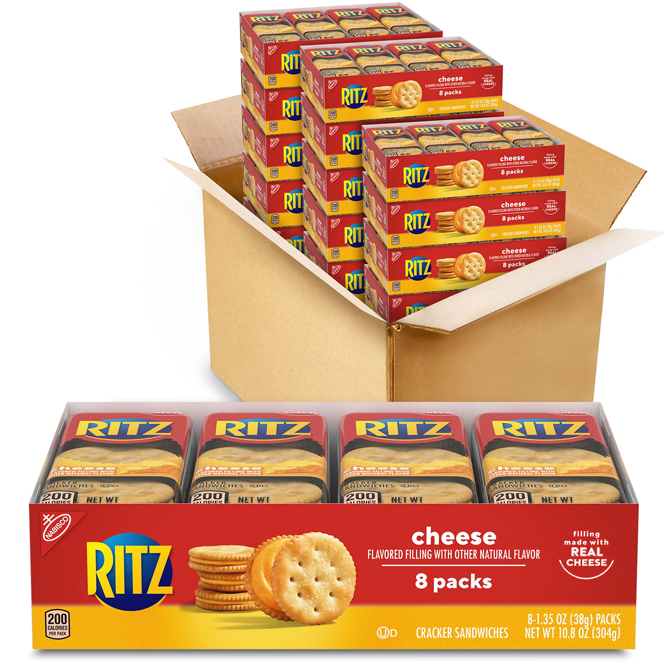 Ritz Cheese Sandwich Crackers, 112 1.38 Oz Snack Packs (14 Boxes