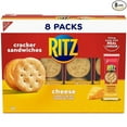 thumbnail image 1 of RITZ Cheese Sandwich Crackers, 8 Snack Packs (6 Crackers Per Pack), 1 of 5
