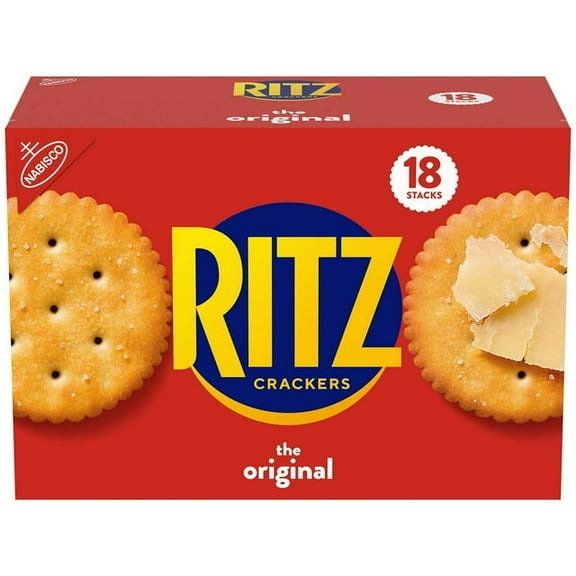 Ritz Crackers FAMILY BULK BOX 18 Count 3 LB TOTAL Individually Sealed Fresh Packs Party / Snack / Breakroom / Lunchbox Essential