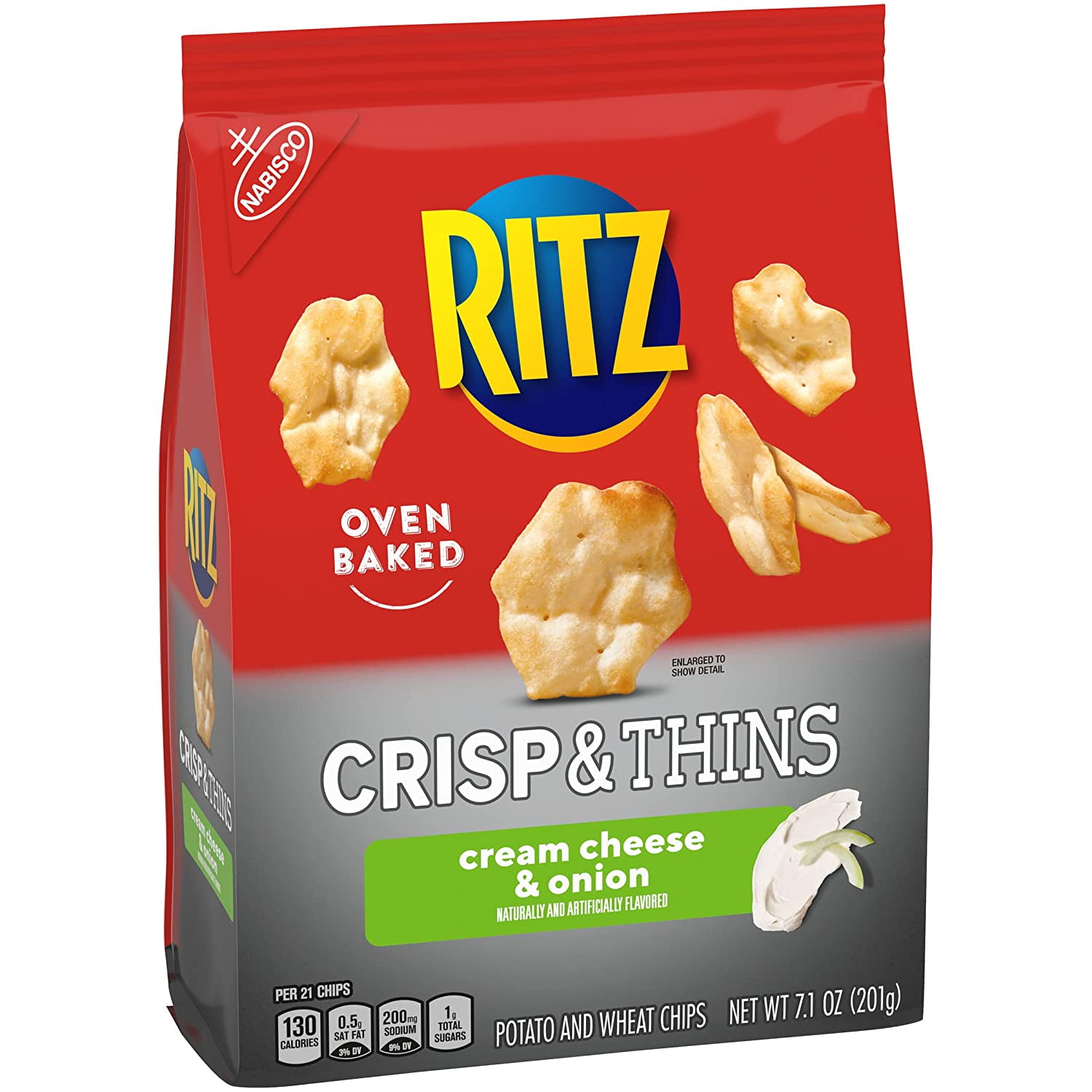 Ritz Crisp & Thins Oven Baked Cream Cheese & Onion Potato and Wheat