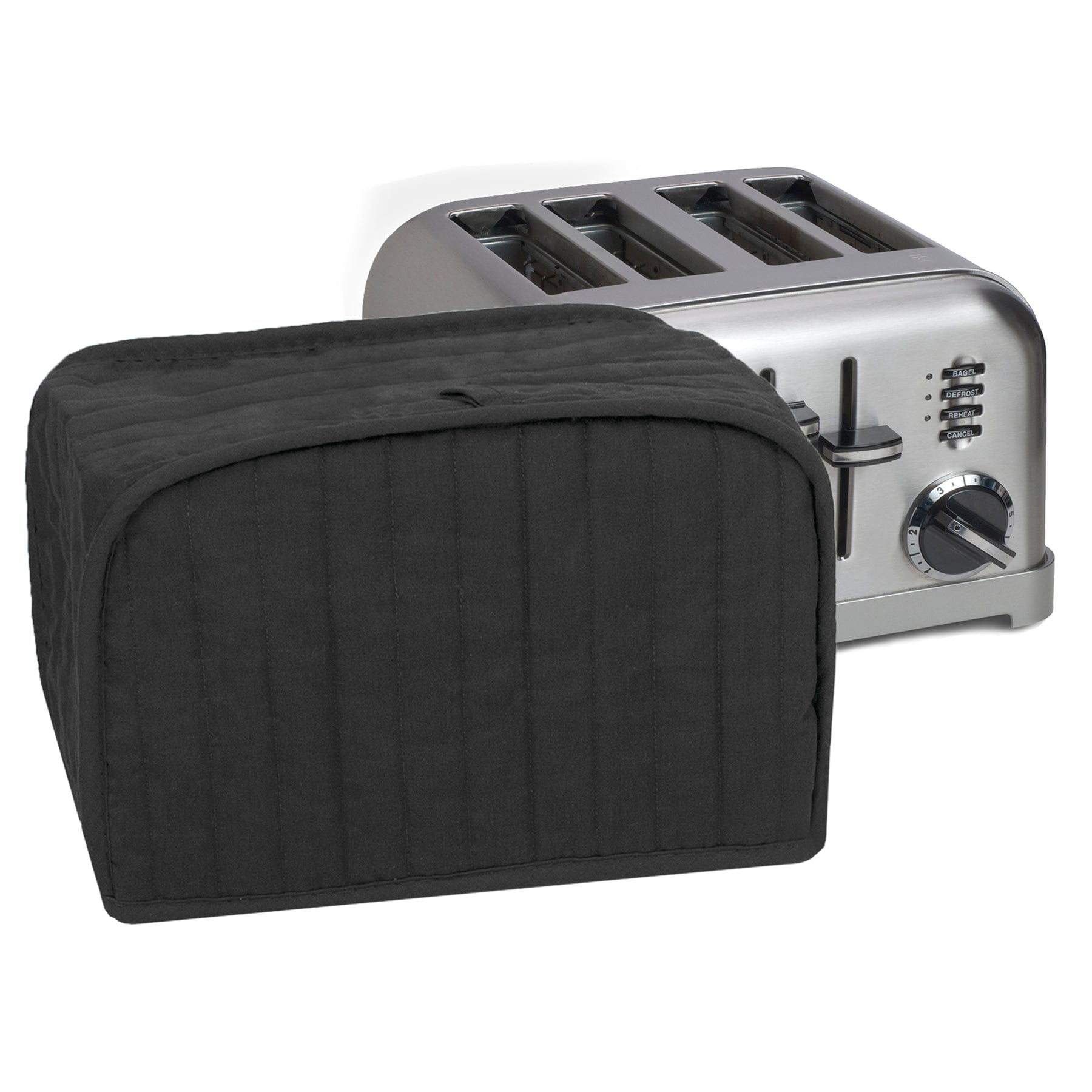 RITZ Four-Slice Toaster Kitchen Appliance Cover (APPLIANCE NOT INCLUDED), Black