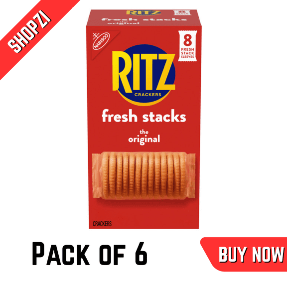 Ritz Fresh Stacks Original Crackers, Travel Snacks, Multi Snack Packs, 12 oz Box, 6 Pack