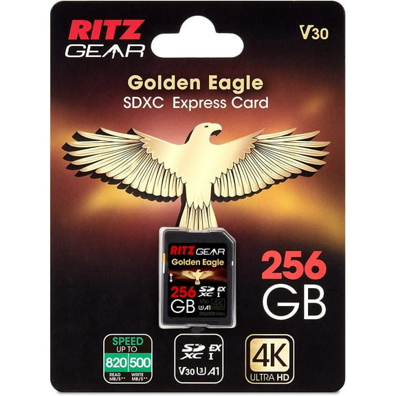 Ritz Gear SDExpress Golden Eagle 256GB SDXC Card with SDExpress Reader