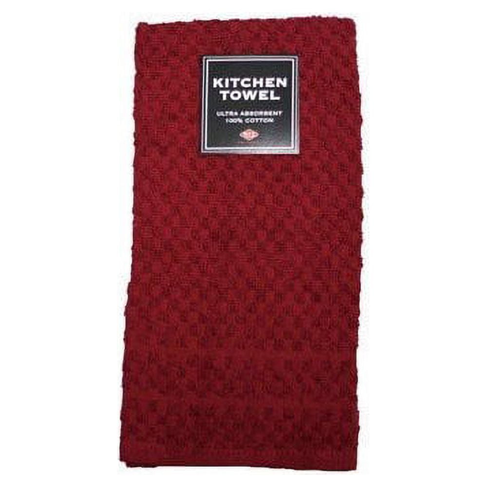 Ritz Kitchen Towel Solid 100 Cotton 15" X 25" Paprika
