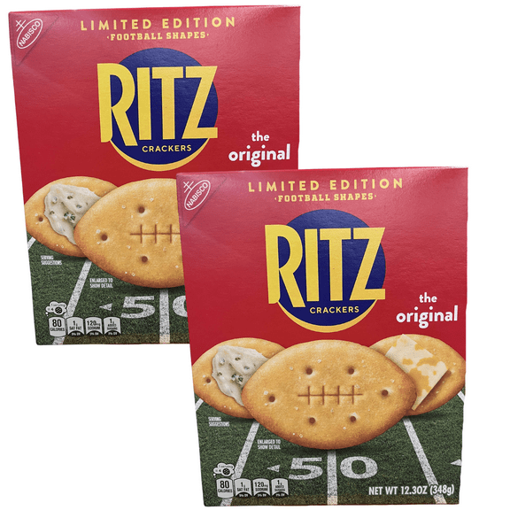 Ritz Limited Edition Football Shapes Crackers - 12.3 oz box - Pack of 2