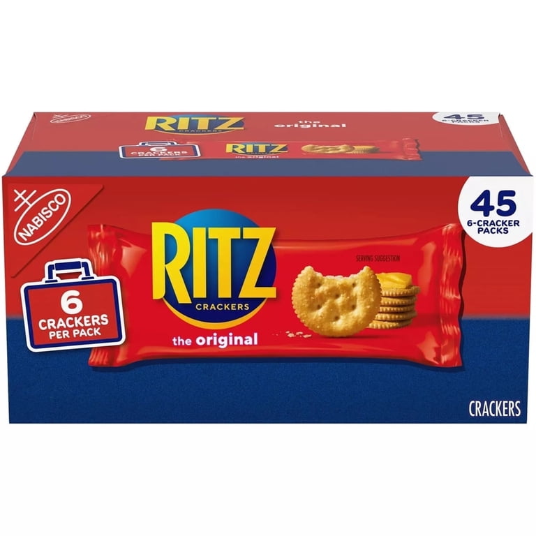 RITZ, Original Crackers, 45 count, 0.68 oz snack packs - Walmart.com