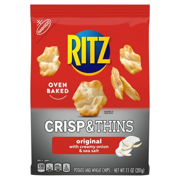 Ritz Potato & Wheat Chips Crisp & Thins Sea Salt 7.1 oz
