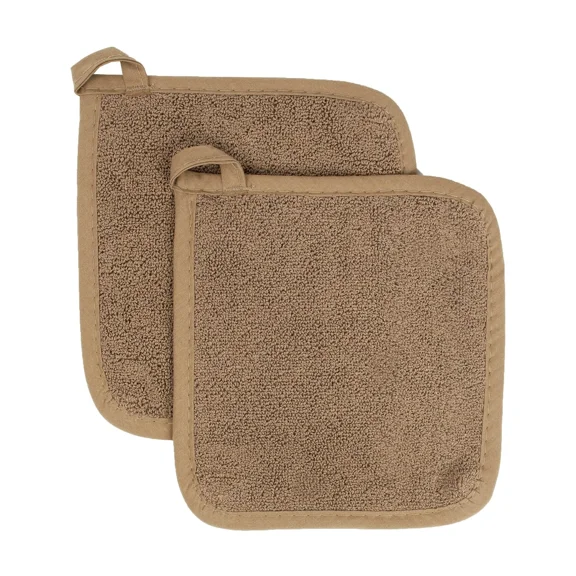 Ritz Royale Collection 100% Cotton Terry Cloth Pot Holder Set, Kitchen Hot Pad,