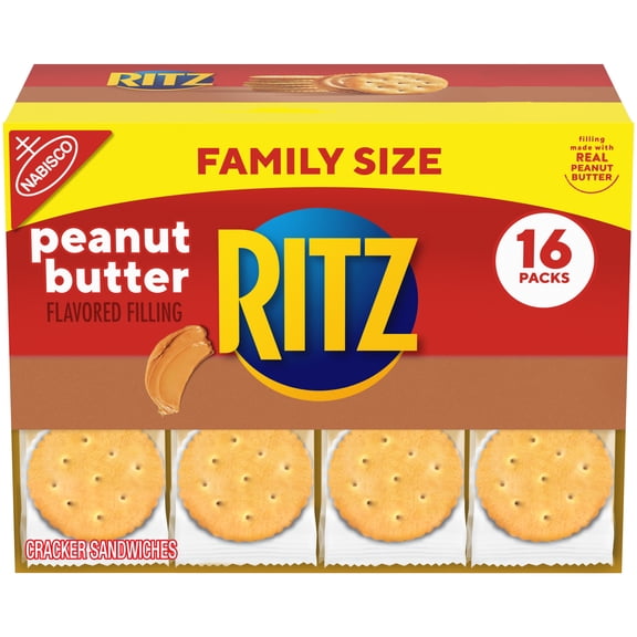 Ritz Sandwich Crackers, Peanut Butter, 1.38 oz, 16 Count