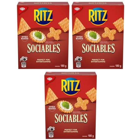 Ritz Sociables Crackers, 180g (3 Pack)