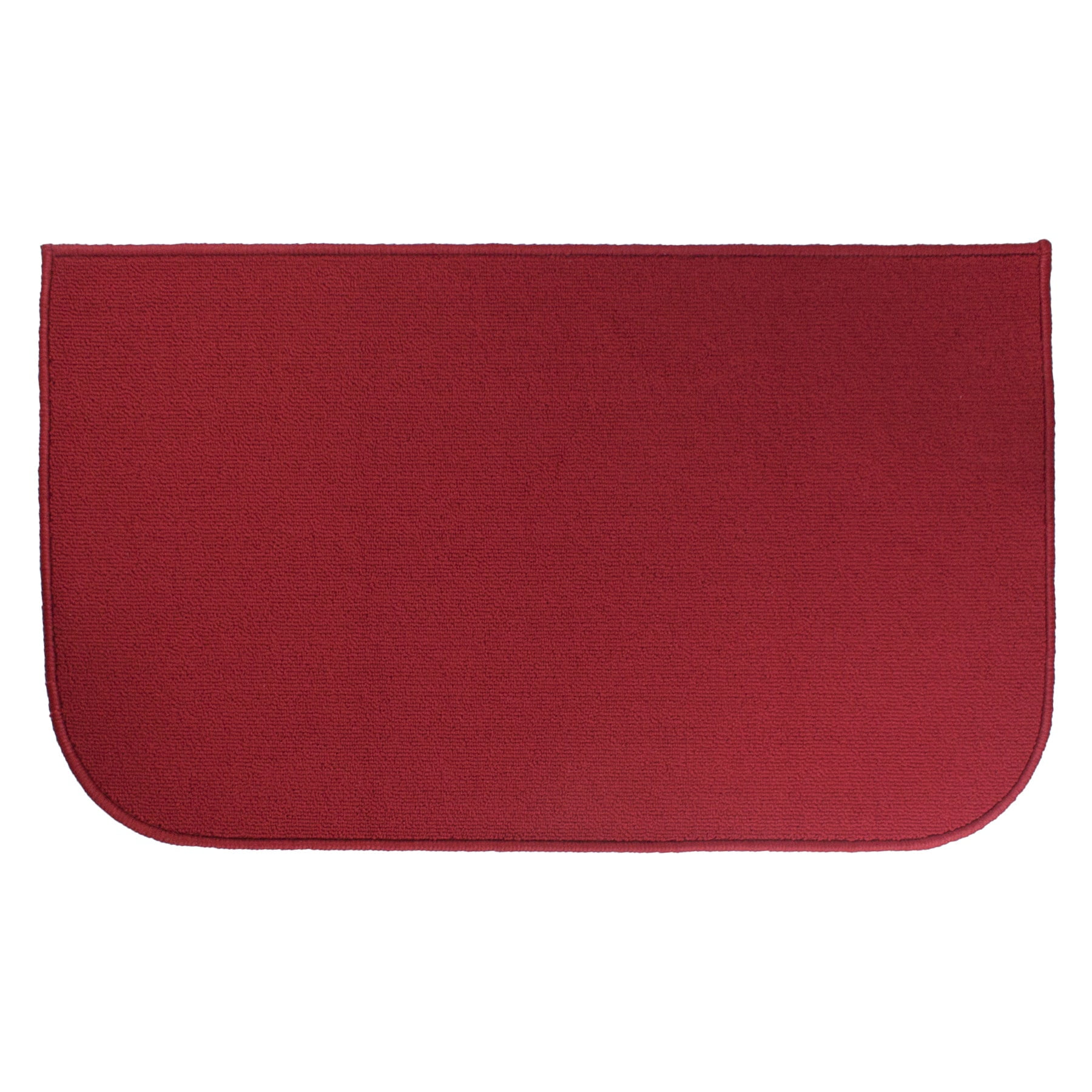 Red Rectangular Washable Non-Slip Synthetic Accent Rug