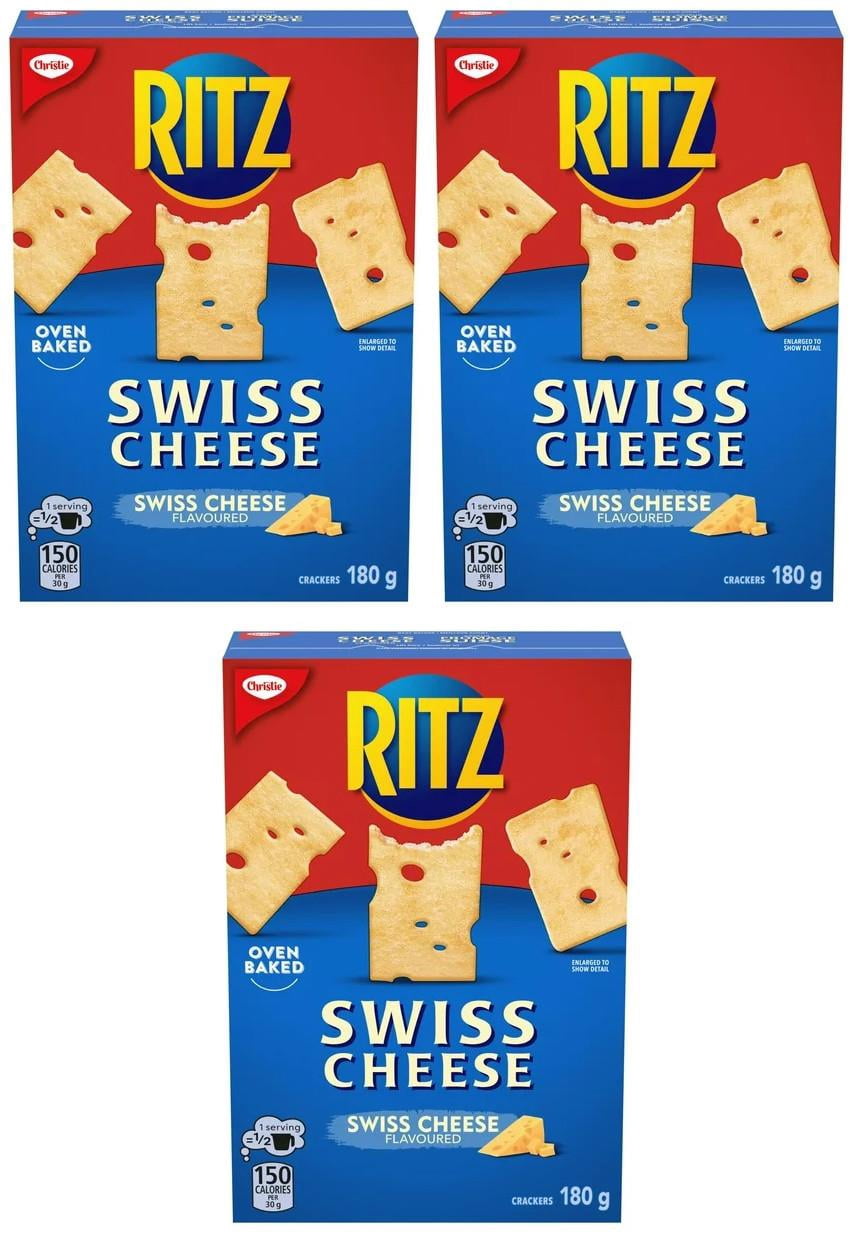 Ritz Swiss Cheese Crackers, 180g (3 Pack) - Walmart.com